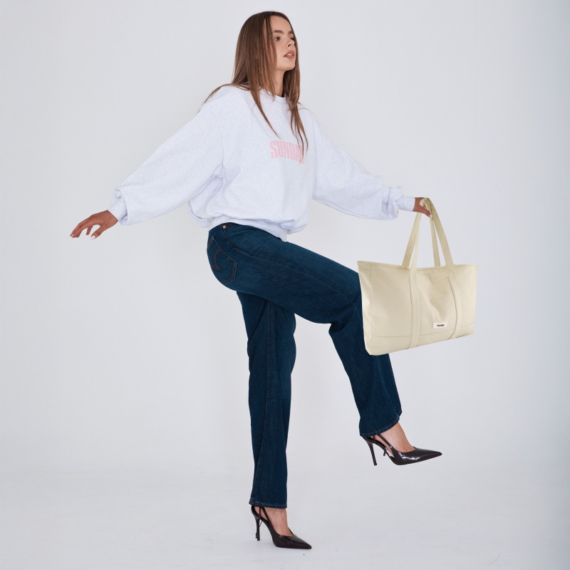 sunday tote bag cream