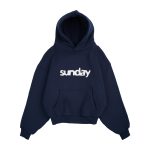 heavyweight appliqué hoodie - navy