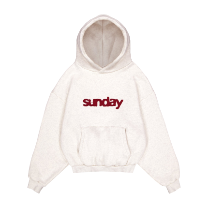 heavyweight appliqué hoodie - oatmeal