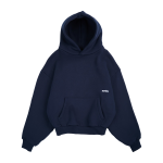heavyweight script hoodie - navy